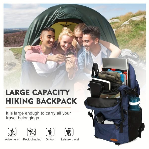 Large Capacity Travel Outdoor Backpack, Multifunctional Camping Hiking Mountaineering Backpack With Multi Pocket