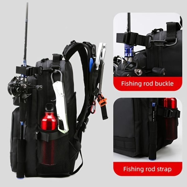 Men's Backpack, Outdoor Travel Sports Camping Fishing Bag, Multi Functional Mountaineering Fishing Box Storage Bag