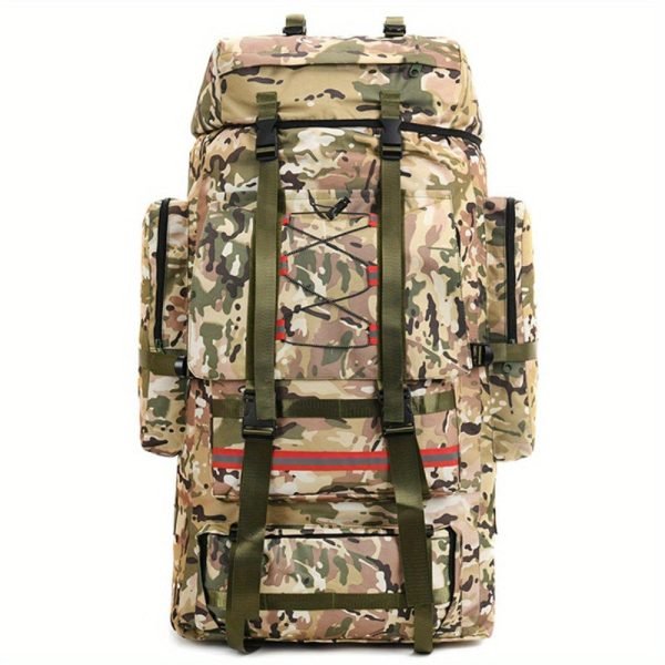 1pc Men's 130L Extra Large Backpack, Enthusiast Outdoor Camping Backpack, Travel Super Large Capacity Backpack
