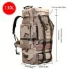 1pc Men's 130L Extra Large Backpack, Enthusiast Outdoor Camping Backpack, Travel Super Large Capacity Backpack