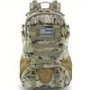 1pc 35L Nylon Outdoor Travel Hiking Rucksack, Camping Hunting Climbing Casual Bag