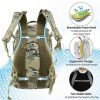 1pc 35L Nylon Outdoor Travel Hiking Rucksack, Camping Hunting Climbing Casual Bag