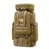 1pc Outdoor Backpack Canvas Travel Bag, Outdoor Large Capacity Luggage Bag, Multi-functional Hiking Backpack