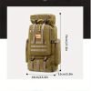 1pc Outdoor Backpack Canvas Travel Bag, Outdoor Large Capacity Luggage Bag, Multi-functional Hiking Backpack