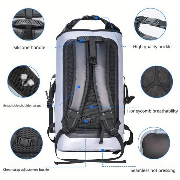 1pc Oxford Zipper Hiking Backpack, Outdoor Mountaineering Waterproof Backpack