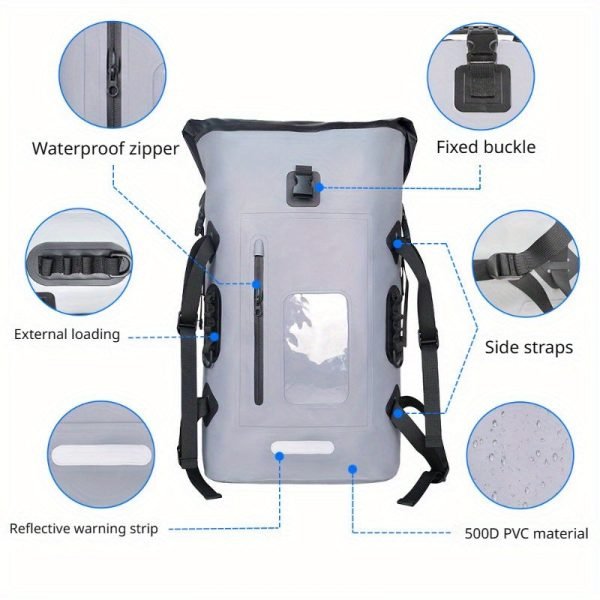 1pc Oxford Zipper Hiking Backpack, Outdoor Mountaineering Waterproof Backpack