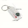 1pc Outdoor Portable Compass, Quick Hanging Mountaineering Keychain, Abs Finger North Pin Multifunctional Thermometer