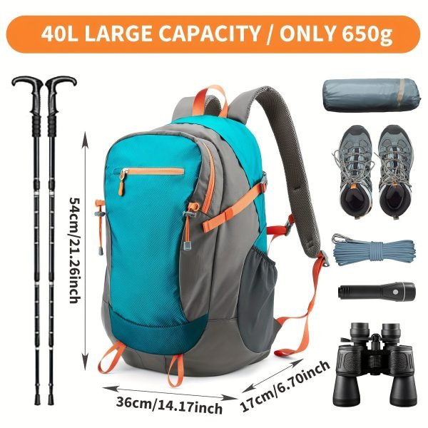 Large Capacity Mountaineering Backpack, Multi-functional Design, Tear Resistant Sports Backpack, High Strength Breathable Strap, Easy To Carry, Waterproof Camping Hiking Backpack