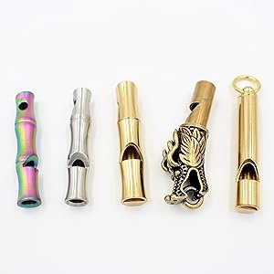 Real Sic Steel Emergency Whistle Keychain - Loud Portable Safety Whistle for Emergency