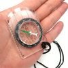 1pc Outdoor Transparent Plastic Compass, Suitable For Outdoor Camping And Hiking, With MM And INCH Ruler, Meter Scales, Travel Kit