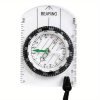 1pc Outdoor Transparent Plastic Compass, Suitable For Outdoor Camping And Hiking, With MM And INCH Ruler, Meter Scales, Travel Kit