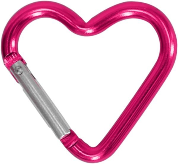 Heart Shaped Carabiner Clip Aluminum Alloy Keychain Clip Spring Snap Hook Camping Backpack Clips Heavy Duty Carabiner Lightweight Aluminum Alloy Keychain Clip Backpack Carabiner Rustproof
