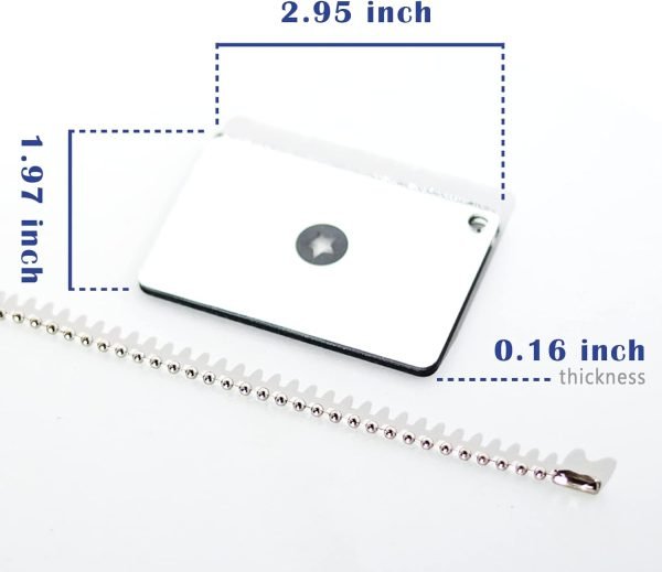 2 Pieces Signal Mirror Survival Reflective Mirror 2 x 3 Inch Outdoor Multifunctional Signal Emergency Mirror, Rescue Mirror for Hiking Marine Signal Mirror