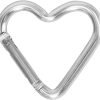 Heart Shaped Carabiner Clip Aluminum Alloy Keychain Clip Spring Snap Hook Camping Backpack Clips Heavy Duty Carabiner Lightweight Aluminum Alloy Keychain Clip Backpack Carabiner Rustproof