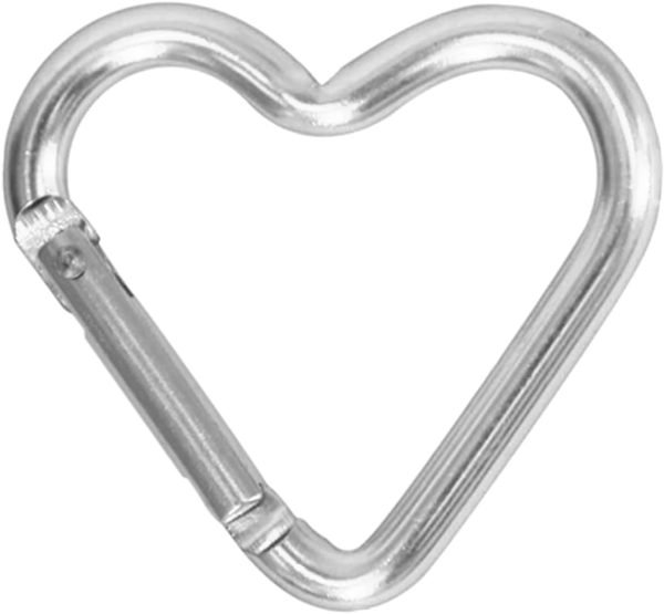 Heart Shaped Carabiner Clip Aluminum Alloy Keychain Clip Spring Snap Hook Camping Backpack Clips Heavy Duty Carabiner Lightweight Aluminum Alloy Keychain Clip Backpack Carabiner Rustproof