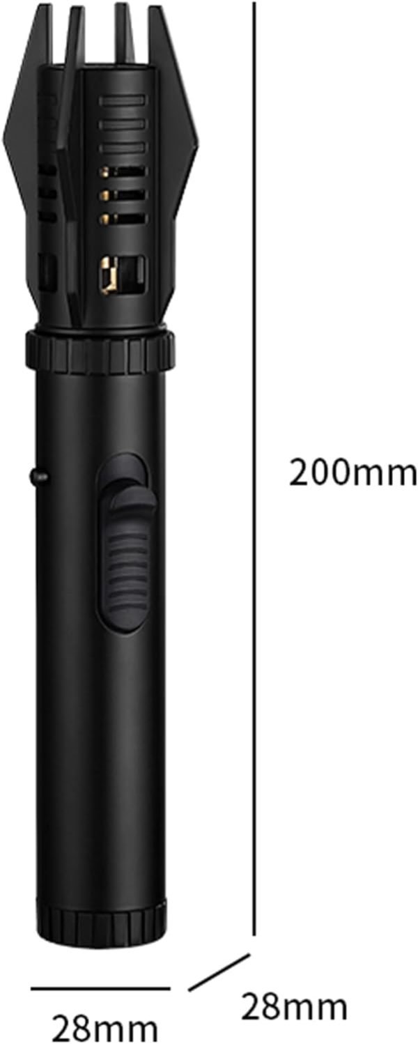 Torch Lighter, Bright Fire Lighter with Safety Lock and Adjustable Red/Blue Flame, Refillable Butane Gas Windproof Jet Flame Cool Lighters, for Candles Campfires BBQ Baking, Camping, Gift