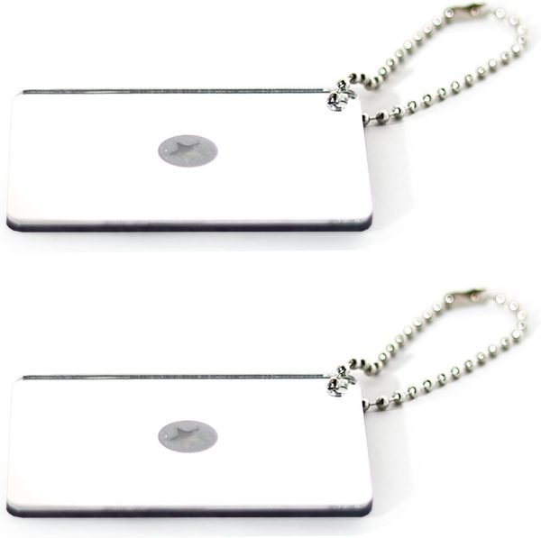 2 Pieces Signal Mirror Survival Reflective Mirror 2 x 3 Inch Outdoor Multifunctional Signal Emergency Mirror, Rescue Mirror for Hiking Marine Signal Mirror