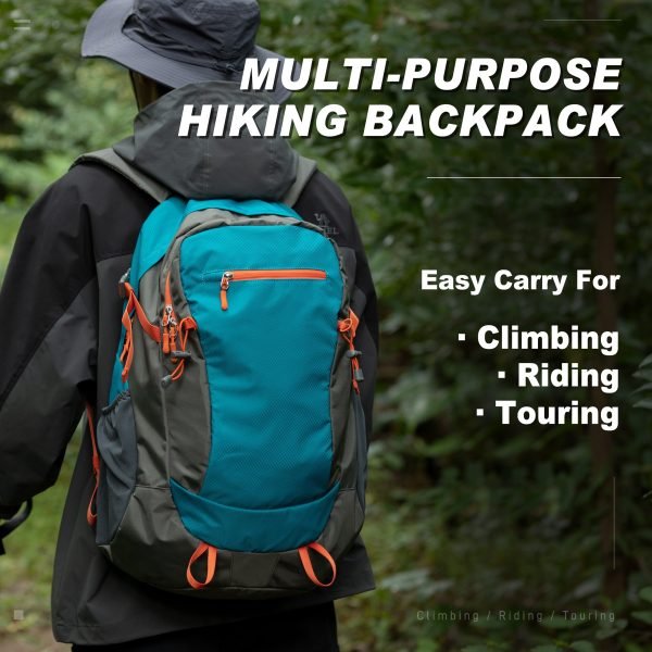 Large Capacity Mountaineering Backpack, Multi-functional Design, Tear Resistant Sports Backpack, High Strength Breathable Strap, Easy To Carry, Waterproof Camping Hiking Backpack