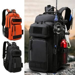 Men's Backpack, Outdoor Travel Sports Camping Fishing Bag, Multi Functional Mountaineering Fishing Box Storage Bag