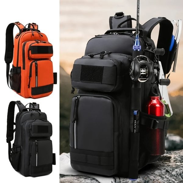 Men's Backpack, Outdoor Travel Sports Camping Fishing Bag, Multi Functional Mountaineering Fishing Box Storage Bag