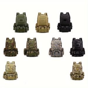 1pc 55L Sport Outdoor Hiking Large Capacity Multi-Functional Backpack, Waterproof Backpack For Training Camping