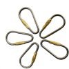 5pcs Mini Titanium Locking Carabiner, Perfect D-Ring for Outdoor and Indoor Use