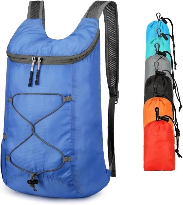 16L Hiking-Daypack Lightweight-Foldable Travel-Backpack Water-Resistant Camping Outdoor Packable Easy Carry-on Bag (Lake Blue)