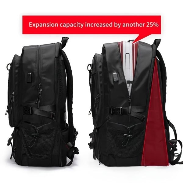 50/80L Travel Backpack With Shoe Compartment, Waterproof Sports Bagpack, Fits For 17-Inch Laptop