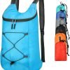 16L Hiking-Daypack Lightweight-Foldable Travel-Backpack Water-Resistant Camping Outdoor Packable Easy Carry-on Bag (Lake Blue)