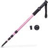 Trekking Pole & Walking Staff | Strong, Lightweight Aluminum | Extends up to 53" Collapses Down to 23" | All-Terrain: Interchangeable Carbonite Ice Pick Tip, Rubber Asphalt Tip, and Snow Cap