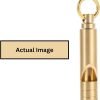 Brass Whistles 4 Pack, Emergency Survival Whistles Loud Safety Whistles for Adults, Self-Defense Whistle for Outdoor Activities, Distress Signal, Emergency Whistle for Hiking, Survival