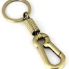 Retro Style Simple Strong Carabiner Shape Keychain Key Chain Ring Keyring Keyfob Key Holder (Black)