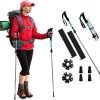 Trekking Poles for Hiking 2pc Collapsible Walking Sticks for Backpacking Aluminum Nordic Walking Sticks for Men and Women Ultralight Hiking Poles with Storage Bag and Eva Grips