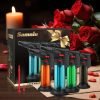 4 Pack of Torch Lighter, Jet Flame, Butane gas, Mini Refillable Windproof Lighters, for candle, fireplace, grill (Gas not Included)