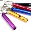 Pack of 8 Extra Loud Emergency Whistle Keychain Camping Survival Whistle, Aluminum Alloy Whistle Key Chain for Camping Hiking Hunting Outdoors Sports