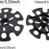 2PCS Trekking Pole Snow Baskets Universal Accessories for Walking Sticks Anti Sink Tips Horseshoe Foot Plastic Protectors and Replacement Tips for Trekking Poles in Black