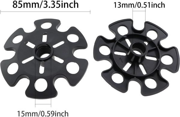 2PCS Trekking Pole Snow Baskets Universal Accessories for Walking Sticks Anti Sink Tips Horseshoe Foot Plastic Protectors and Replacement Tips for Trekking Poles in Black