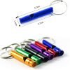 Pack of 8 Extra Loud Emergency Whistle Keychain Camping Survival Whistle, Aluminum Alloy Whistle Key Chain for Camping Hiking Hunting Outdoors Sports