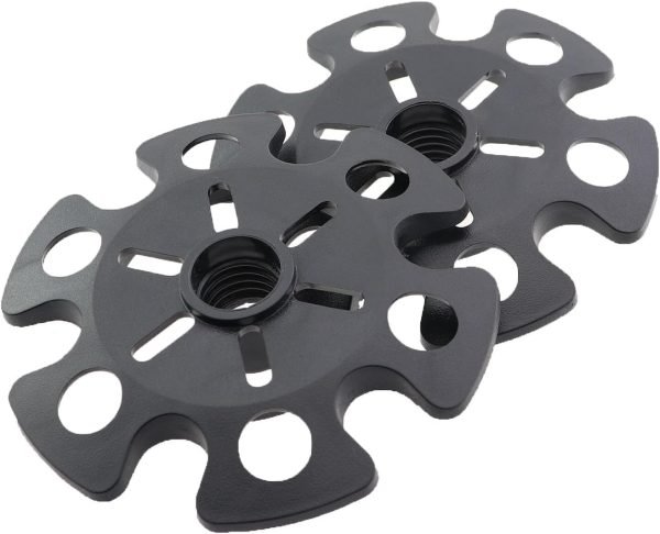 2PCS Trekking Pole Snow Baskets Universal Accessories for Walking Sticks Anti Sink Tips Horseshoe Foot Plastic Protectors and Replacement Tips for Trekking Poles in Black