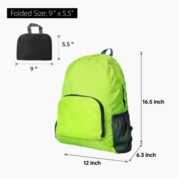 Lightweight Hiking Backpack, Ultralight Waterproof Foldable Travel Bag for Women and Men (Green)