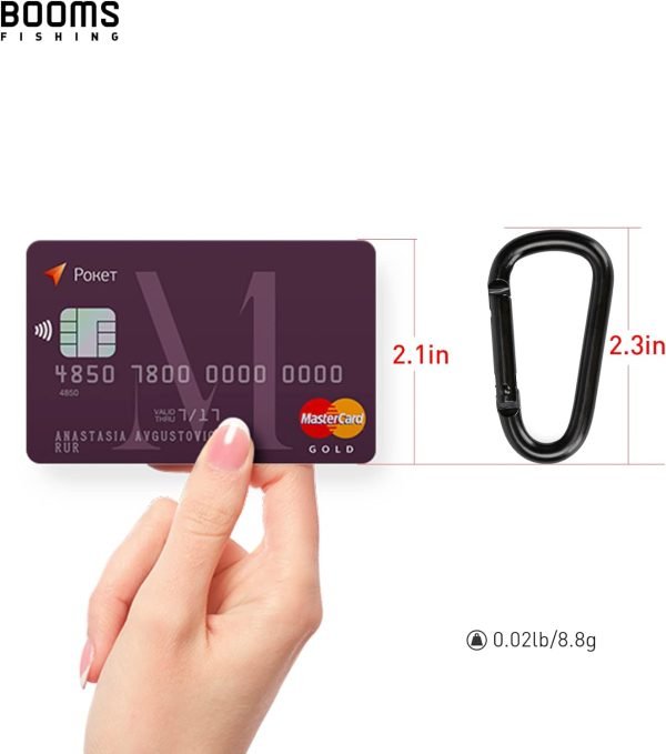 Fishing CC2 Carabiner Clip, 2.3" Small Carabiner Keychain, Multi-use Aluminium D Ring Caribeener Clips