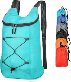 16L Hiking-Daypack Lightweight-Foldable Travel-Backpack Water-Resistant Camping Outdoor Packable Easy Carry-on Bag (Lake Blue)