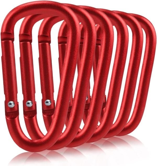 Fishing CC2 Carabiner Clip, 2.3" Small Carabiner Keychain, Multi-use Aluminium D Ring Caribeener Clips