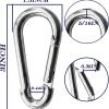 50Pack Heavy Duty Carabiners M8 5/16" Spring Snap 3Inch Zinc-Galvanized Steel Carabiner Clips Chain Quick Links Safety Connector for Hammock Swing Fitness Gym Outdoor Supplies Boating