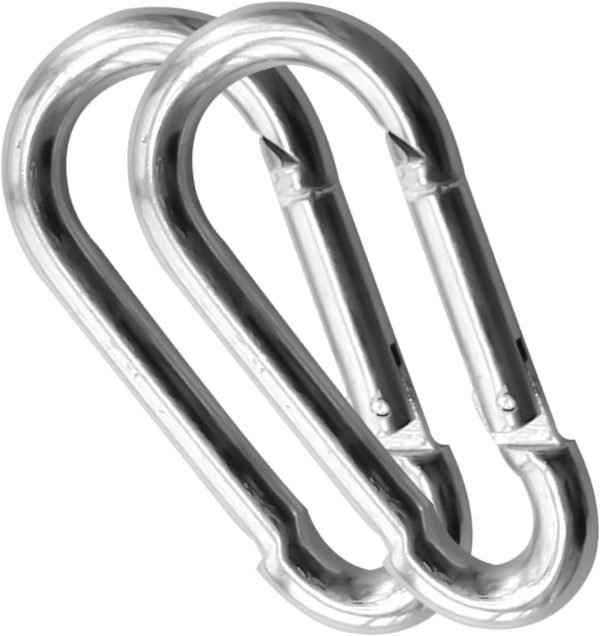 50Pack Heavy Duty Carabiners M8 5/16" Spring Snap 3Inch Zinc-Galvanized Steel Carabiner Clips Chain Quick Links Safety Connector for Hammock Swing Fitness Gym Outdoor Supplies Boating