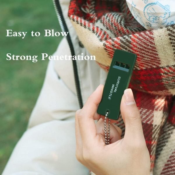 Tri-Band Outdoor Survival Whistle -（10 Pack） Perfect Camping & Emergency Whistle for Backpacking,Outdoor Camping Hiking, Boating, Hunting, Fishing,Kids Rescue Signaling