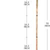 3-pc Detachable Hardwood Walking Stick Pine Handle with Compass (Nature Color, 55 Inches, 1 Piece)