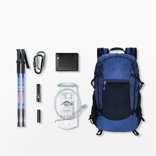 35L Ultralight Lightweight Packable Foldable Travel Camping Hiking Outdoor Sports Backpack Daypack (Khaki Gray)