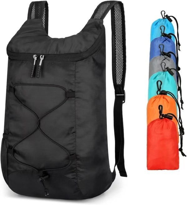 16L Hiking-Daypack Lightweight-Foldable Travel-Backpack Water-Resistant Camping Outdoor Packable Easy Carry-on Bag (Lake Blue)