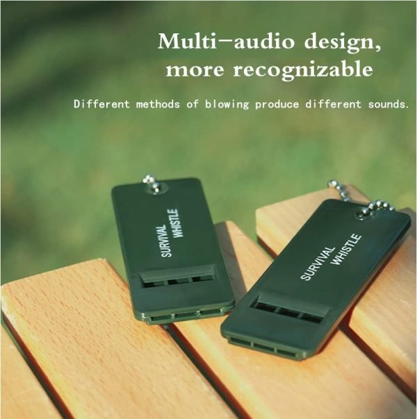 Tri-Band Outdoor Survival Whistle -（10 Pack） Perfect Camping & Emergency Whistle for Backpacking,Outdoor Camping Hiking, Boating, Hunting, Fishing,Kids Rescue Signaling